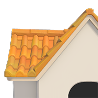 yellow curved shingles
