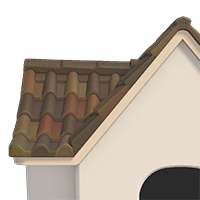 brown curved shingles